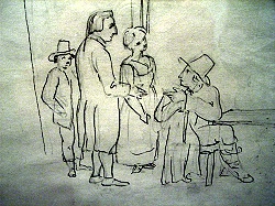 Goethe mit Wirtsleuten
