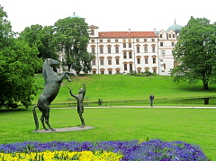 Pferdestandbild vor dem Celler Schloss